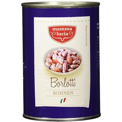 Mamma Lucia Borlotti Bohnen, 12er Pack (12 x 400g) Mamma Lucia Borlotti Bohnen, 12er Pack (12 x 400g)