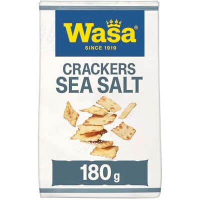Wasa Tasty Snacks Crackers Sea Salt, 5er Pack 180g Wasa Tasty Snacks Crackers Sea Salt, 5er Pack 180g