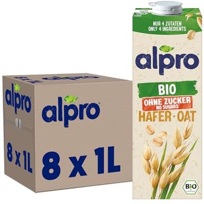 Alpro Bio Haferdrink ohne Zucker – 8 x 1 l Alpro Bio Haferdrink ohne Zucker – 8 x 1 l