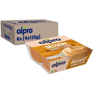 Alpro Soya-Dessert Karamellgeschmack – Auf Soyabasis – Vegan und von Natur aus laktosefrei – Reich an Calcium und Vitaminen – 6 x (4 x 125) g Alpro Soya-Dessert Karamellgeschmack – Auf Soyabasis – Vegan und von Natur aus laktosefrei – Reich an Calcium und Vitaminen – 6 x (4 x 125) g
