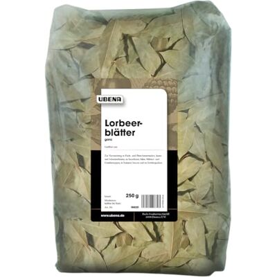 Ubena Lorbeerblätter 250 g, 1er Pack (1 x 0.25 kg) Im wiederverschließbaren Vorratsbeutel Für Großverbraucher, Restaurants und Gastronomie Ubena Lorbeerblätter 250 g, 1er Pack (1 x 0.25 kg) Im wiederverschließbaren Vorratsbeutel Für Großverbraucher, Restaurants und Gastronomie