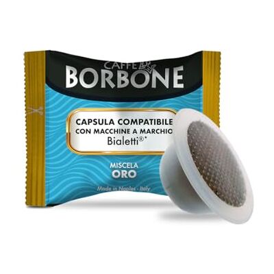 CAFFÈ BORBONE Gold-Kaffeemischung 50 Kapseln Kompatibel mit Kaffeemaschinen der Marke Bialetti®* CAFFÈ BORBONE Gold-Kaffeemischung 50 Kapseln Kompatibel mit Kaffeemaschinen der Marke Bialetti®*