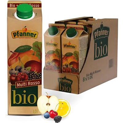 Pfanner BIO Multi Rosso (8 x 1 l) – roter Multivitaminsaft mit 22% Fruchtgehalt –Fruchtsaft im Vorratspack Pfanner BIO Multi Rosso (8 x 1 l) – roter Multivitaminsaft mit 22% Fruchtgehalt –Fruchtsaft im Vorratspack