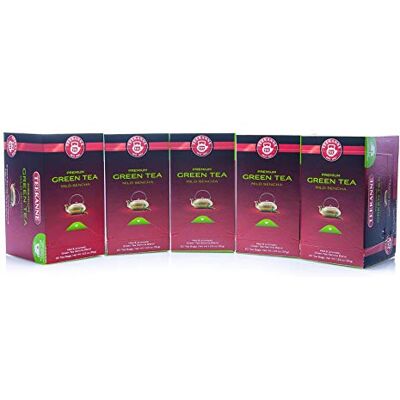 TEEKANNE Premium Green Tea Grüner Tee, 5er Pack (5 x 20 Teebeutel), 5 x 35 g TEEKANNE Premium Green Tea Grüner Tee, 5er Pack (5 x 20 Teebeutel), 5 x 35 g
