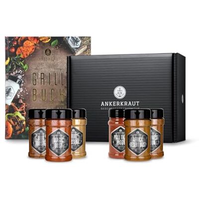 Ankerkraut Grillbuch-Set mit 6 Streuern, 1320g Gewürze plus Buch im Bundle Ankerkraut Grillbuch-Set mit 6 Streuern, 1320g Gewürze plus Buch im Bundle
