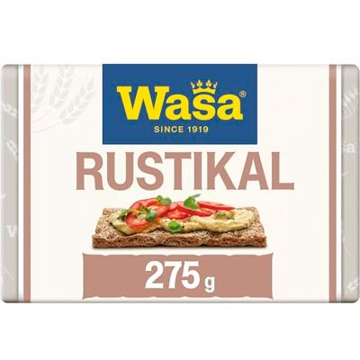 Wasa Spezialitäten Knäckebrot Rustikal, 12er Pack 275g Der besonders rustikale und knusprige Klassiker, 100% Roggenvollkornmehl, Reich an Ballaststoffen Wasa Spezialitäten Knäckebrot Rustikal, 12er Pack 275g Der besonders rustikale und knusprige Klassiker, 100% Roggenvollkornmehl, Reich an Ballaststoffen