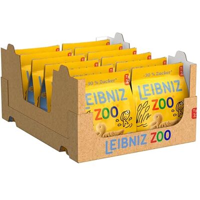 Leibniz ZOO -30 % Zucker, 12er Pack, Butterkekse mit Motiven aus der Tierwelt, knusprige Kekse mit weniger Zucker, Großpackung als Vorrat oder zum Verkauf (12 x 125 g) Leibniz ZOO -30 % Zucker, 12er Pack, Butterkekse mit Motiven aus der Tierwelt, knusprige Kekse mit weniger Zucker, Großpackung als Vorrat oder zum Verkauf (12 x 125 g)