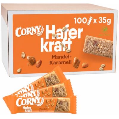 CORNY - Haferkraft Mandel Karamell - 100 Stück - Muesli bar CORNY - Haferkraft Mandel Karamell - 100 Stück - Muesli bar