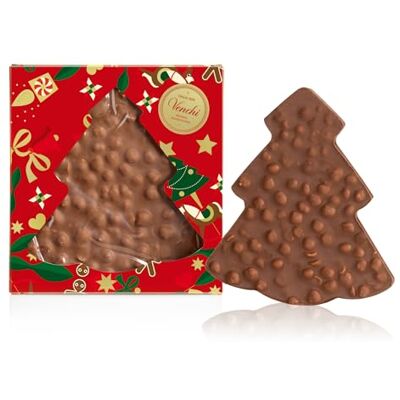 Venchi , Brutto&Buono, Handgefertigte Milchschokoladentafel mit "Piemont-Haselnüss" in Tannenform, 200 g, glutenfrei, Limited Edition Weihnachtskollektion, Geschenkidee Venchi , Brutto&Buono, Handgefertigte Milchschokoladentafel mit "Piemont-Haselnüss" in Tannenform, 200 g, glutenfrei, Limited Edition Weihnachtskollektion, Geschenkidee