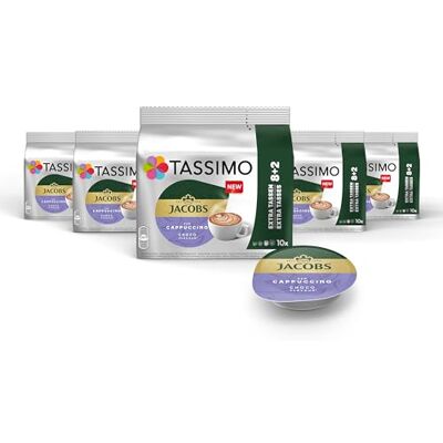 Tassimo Jacobs Cappuccino Chocolate Kapseln, 5 x 10 Pads, 50 Kaffee Kapseln Tassimo Jacobs Cappuccino Chocolate Kapseln, 5 x 10 Pads, 50 Kaffee Kapseln