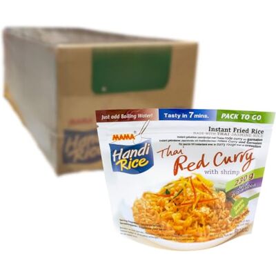MAMA Handi - Reis - Thai rotes Curry - Instant gebratener Reis MAMA Handi - Reis - Thai rotes Curry - Instant gebratener Reis