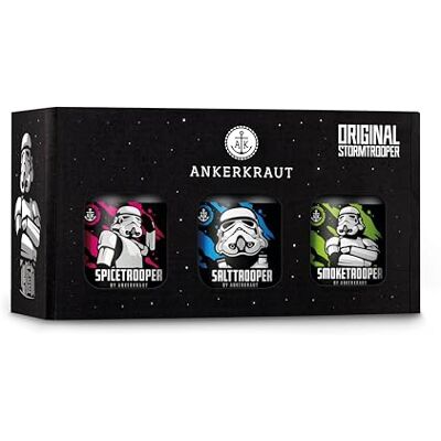 Ankerkraut Stormtrooper Gewürz-Box, mit Spicetrooper, Smoketrooper und Salttrooper, 345g Allrounder 3er Gewürz-Set Ankerkraut Stormtrooper Gewürz-Box, mit Spicetrooper, Smoketrooper und Salttrooper, 345g Allrounder 3er Gewürz-Set