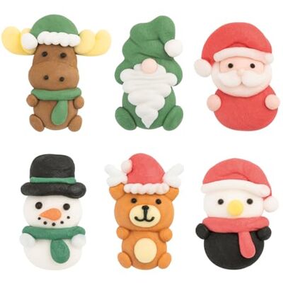 Günthart 72 Zucker Winter Set, verschiedene Winterfiguren Elch, Nikolaus, Wichtel, Schneemann, Bär und Pinguin, 1er Pack (1 x 230 g) Günthart 72 Zucker Winter Set, verschiedene Winterfiguren Elch, Nikolaus, Wichtel, Schneemann, Bär und Pinguin, 1er Pack (1 x 230 g)