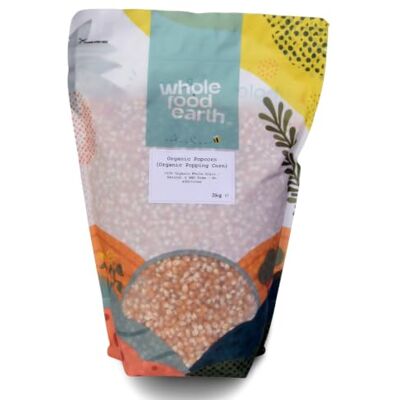 Wholefood Earth Bio-Popcorn-Mais 3kg GVO-frei Vegan Ballaststoffreich Zertifiziert biologisch Wholefood Earth Bio-Popcorn-Mais 3kg GVO-frei Vegan Ballaststoffreich Zertifiziert biologisch