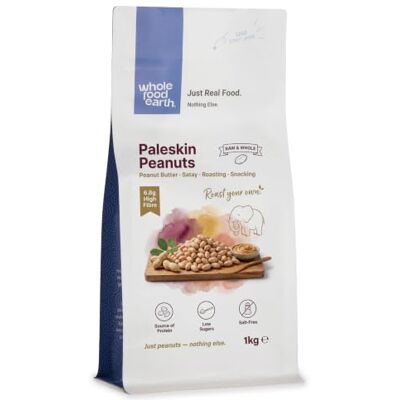 Wholefood Earth Whole Food Earth Bio-Paleskin-Erdnüsse 1 kg roh Sonnengetrocknet GMO-frei Hoher Ballaststoffgehalt Proteinquelle Aus kontrolliert biologischem Anbau Wholefood Earth Whole Food Earth Bio-Paleskin-Erdnüsse 1 kg roh Sonnengetrocknet GMO-frei Hoher Ballaststoffgehalt Proteinquelle Aus kontrolliert biologischem Anbau