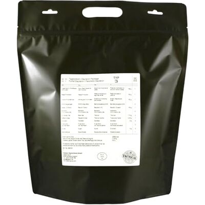 Trek’n Eat Day Ration Pack Typ 3 – Tagesration mit Fleisch für 1 Person ca. 3.100 kcal Komplettpaket Ideal für Outdoor, Trekking, Expedition, Krisenvorsorge, Survival Food 5 Jahre haltbar Trek’n Eat Day Ration Pack Typ 3 – Tagesration mit Fleisch für 1 Person ca. 3.100 kcal Komplettpaket Ideal für Outdoor, Trekking, Expedition, Krisenvorsorge, Survival Food 5 Jahre haltbar