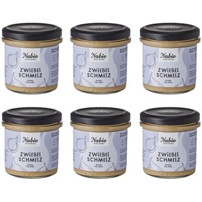 NABIO Aufstrich Zwiebelschmelz mit Apfel, Bio Brot-Aufstrich, vegan, Ohne Palmöl, 6er Pack (6 x 135 g) NABIO Aufstrich Zwiebelschmelz mit Apfel, Bio Brot-Aufstrich, vegan, Ohne Palmöl, 6er Pack (6 x 135 g)