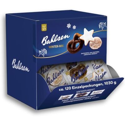 Bahlsen Winter-Mix – Mit Lebkuchen und Zimtsternen – 1er Pack Thekendispenser – einzeln verpackt (1 x 1,03 kg) Bahlsen Winter-Mix – Mit Lebkuchen und Zimtsternen – 1er Pack Thekendispenser – einzeln verpackt (1 x 1,03 kg)