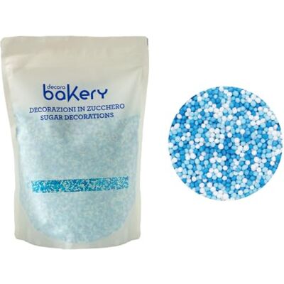 Decora , 5081123, 1-kg-Packung Zuckerperlen in Weiß, Hellblau und Blau, gebrauchsfertig zur einfachen Dekoration von Torten und kleinen Süßgebäcken. Decora , 5081123, 1-kg-Packung Zuckerperlen in Weiß, Hellblau und Blau, gebrauchsfertig zur einfachen Dekoration von Torten und kleinen Süßgebäcken.