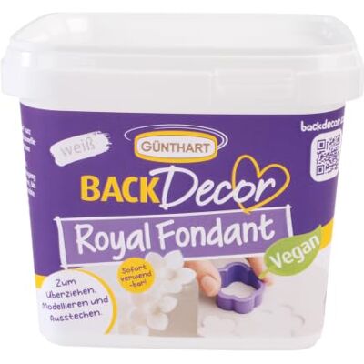 Günthart BackDecor 800 g Fondant weiß Dekormasse weiß zum eindecken, Überziehen von Torten oder zum modellieren, palmölfrei gebrauchsfertig und leicht zu verarbeiten Günthart BackDecor 800 g Fondant weiß Dekormasse weiß zum eindecken, Überziehen von Torten oder zum modellieren, palmölfrei gebrauchsfertig und leicht zu verarbeiten