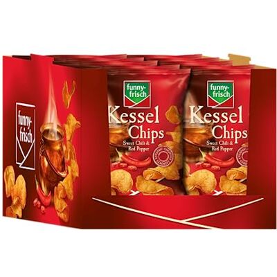 Funny-Frisch Kessel Chips Sweet Chili 10x120g Funny-Frisch Kessel Chips Sweet Chili 10x120g