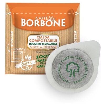 CAFFÈ BORBONE Kompostierbare Kaffeepads, Exklusive Kaffeemischung 170 Pads Kompatibel mit ESE System Papier Pads 44 mm CAFFÈ BORBONE Kompostierbare Kaffeepads, Exklusive Kaffeemischung 170 Pads Kompatibel mit ESE System Papier Pads 44 mm