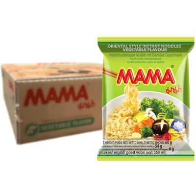 MAMA Instant Nudeln Gemüse, 30er pack (30 X 60 GR) Aromatische Instantnudelsuppe aus Thailand mit Gemüse, schnell zubereitet in 3 Minuten vegetarisch & lecker MAMA Instant Nudeln Gemüse, 30er pack (30 X 60 GR) Aromatische Instantnudelsuppe aus Thailand mit Gemüse, schnell zubereitet in 3 Minuten vegetarisch & lecker