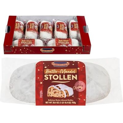 Kuchen Meister KuchenMeister Butter Mandel Stollen 750 g im 7er Pack Saftige Stollen aus feiner Butter, Mandeln und ausgewählten Rosinen 7 x 750 g Kuchen Meister KuchenMeister Butter Mandel Stollen 750 g im 7er Pack Saftige Stollen aus feiner Butter, Mandeln und ausgewählten Rosinen 7 x 750 g