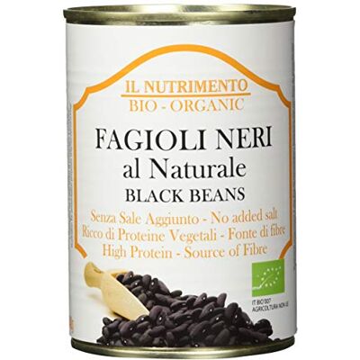 Probios IL NUTRIMENTO Bio Schwarze Bohnen – Reich an Proteinen & Ballaststoffen – Ohne Salzzusatz – 12er Pack (12 x 400 g) Probios IL NUTRIMENTO Bio Schwarze Bohnen – Reich an Proteinen & Ballaststoffen – Ohne Salzzusatz – 12er Pack (12 x 400 g)