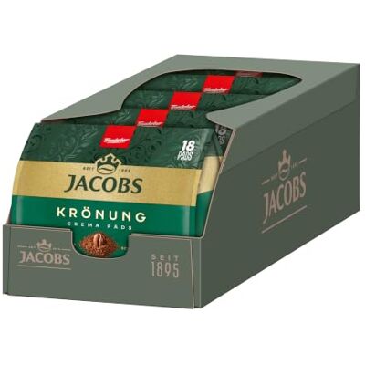 Jacobs Pads Crema, Senseo kompatible Pads, 5 x 18 Getränke, 90 Kaffeepads Jacobs Pads Crema, Senseo kompatible Pads, 5 x 18 Getränke, 90 Kaffeepads