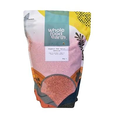 Wholefood Earth Bio-Rote Spaltlinsen 3 kg gentechnikfrei Vegan Hoher Ballaststoffgehalt Hoher Proteingehalt Aus kontrolliert biologischem Anbau Wholefood Earth Bio-Rote Spaltlinsen 3 kg gentechnikfrei Vegan Hoher Ballaststoffgehalt Hoher Proteingehalt Aus kontrolliert biologischem Anbau