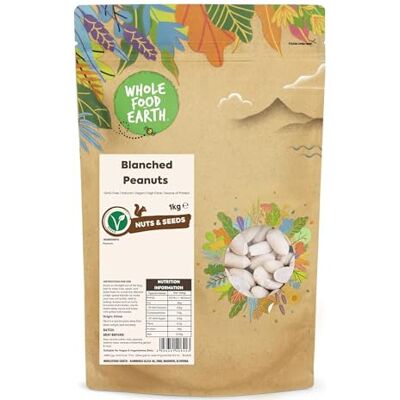 Wholefood Earth - 1kg - Blanchierte - Gentechnikfrei - Erdnüsse Wholefood Earth - 1kg - Blanchierte - Gentechnikfrei - Erdnüsse