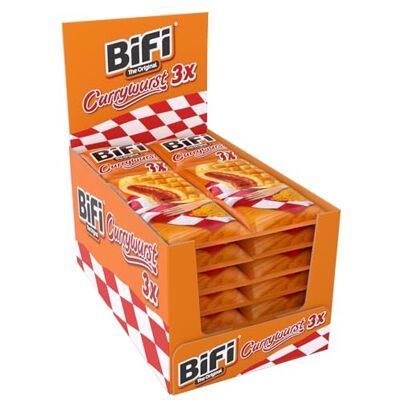 Bifi Currywurst – 30er Pack (30 x 40g) – Salami Wurstsnack mit Currysauce in einem lockeren Teig Wurst im Weizenbrötchen To Go für Unterwegs, im Büro oder beim Sport Schinkenwurst Bifi Currywurst – 30er Pack (30 x 40g) – Salami Wurstsnack mit Currysauce in einem lockeren Teig Wurst im Weizenbrötchen To Go für Unterwegs, im Büro oder beim Sport Schinkenwurst