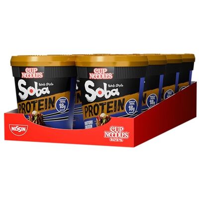 NISSIN Cup Noodles Soba Protein Yakitori Chicken Instant-Nudeln 8er Pack Gewohnt leckere Yakitori-Sauce, extra viel Topping, 18g Protein je Cup fertig in 3 Minuten! NISSIN Cup Noodles Soba Protein Yakitori Chicken Instant-Nudeln 8er Pack Gewohnt leckere Yakitori-Sauce, extra viel Topping, 18g Protein je Cup fertig in 3 Minuten!