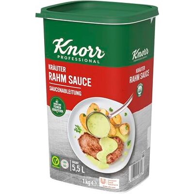 Knorr Kräuter Rahm Sauce Trockenmischung (helle, cremige Sauce und frischer Kräutergeschmack) 1er Pack (1 x 1 kg) Knorr Kräuter Rahm Sauce Trockenmischung (helle, cremige Sauce und frischer Kräutergeschmack) 1er Pack (1 x 1 kg)