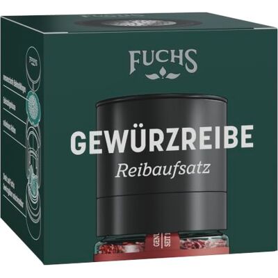 Fuchs Gewürze Reibeaufsatz, aufschraubbar Für Gewürzgläser Hochwertige Edelstahlreibe, kein Umfüllen nötig, kompatibel mit Gewürzgläsern, mit Verschlussdeckel Fuchs Gewürze Reibeaufsatz, aufschraubbar Für Gewürzgläser Hochwertige Edelstahlreibe, kein Umfüllen nötig, kompatibel mit Gewürzgläsern, mit Verschlussdeckel
