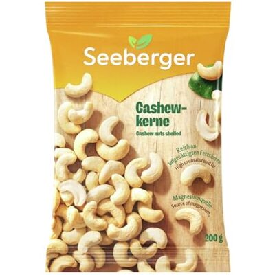 Seeberger Cashewkerne, Ganze Cashew Nüsse, ohne Zusatzstoffe (12 x 200 g) Seeberger Cashewkerne, Ganze Cashew Nüsse, ohne Zusatzstoffe (12 x 200 g)