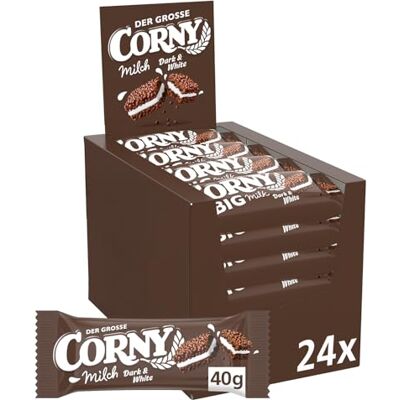 CORNY Milch Dark & White Müsliriegel - Snack Bar CORNY Milch Dark & White Müsliriegel - Snack Bar