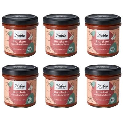 NABIO Mediterraner Aufstrich Bruschetta Getrocknete Tomate vegan (6 x 135g) NABIO Mediterraner Aufstrich Bruschetta Getrocknete Tomate vegan (6 x 135g)