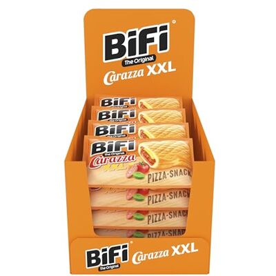 Bifi Carazza XXL – 16er Pack (16 x 75g) – Pizza Snack Mini Pizza To Go für Unterwegs, das Büro und die Mittagspause mit Salami, Pizzasauce und Käse Bifi Carazza XXL – 16er Pack (16 x 75g) – Pizza Snack Mini Pizza To Go für Unterwegs, das Büro und die Mittagspause mit Salami, Pizzasauce und Käse