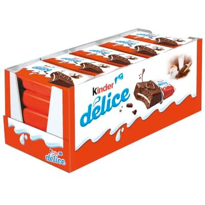 Kinder Delice 20er der luftige und saftige Kuchen Snack mit intensivem Kakaoerlebnis, Süßigkeiten für Halloween, Partys, Geburtstage zum Teilen & Genießen Kinder Delice 20er der luftige und saftige Kuchen Snack mit intensivem Kakaoerlebnis, Süßigkeiten für Halloween, Partys, Geburtstage zum Teilen & Genießen
