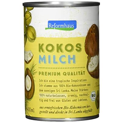Reformhaus Kokosmilch, Bio, 6er Pack (6 x 400 g) Reformhaus Kokosmilch, Bio, 6er Pack (6 x 400 g)