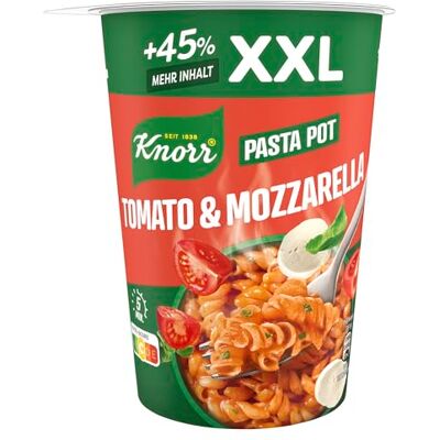 Knorr Tomato & Mozzarella XXL Pasta Pot, leckerer Pasta Snack 8 x 93 g Knorr Tomato & Mozzarella XXL Pasta Pot, leckerer Pasta Snack 8 x 93 g