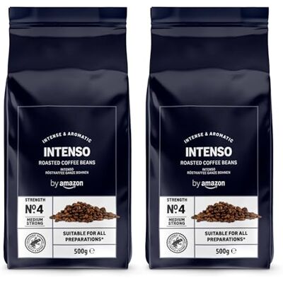 Amazon Intenso Kaffeebohnen, Leicht Geröstet, 1kg (2 Packungen à 500g) – Rainforest-Alliance-zertifiziert Amazon Intenso Kaffeebohnen, Leicht Geröstet, 1kg (2 Packungen à 500g) – Rainforest-Alliance-zertifiziert