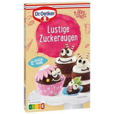 Dr. Oetker Lustige Zuckeraugen 6er Pack (6 x 10g), verleihe deinen Gebäcken Emotionen, 6 x 12 Augenpaare Dr. Oetker Lustige Zuckeraugen 6er Pack (6 x 10g), verleihe deinen Gebäcken Emotionen, 6 x 12 Augenpaare
