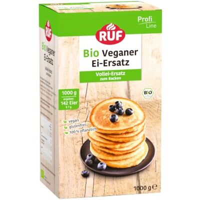 RUF Bio Veganer Ei-Ersatz Vorratspackung, 100% pflanzlicher Vollei-Ersatz,zum Backen,für Desserts,zum Panieren,für vegane Mayonnaise, 1 kg Großpackung RUF Bio Veganer Ei-Ersatz Vorratspackung, 100% pflanzlicher Vollei-Ersatz,zum Backen,für Desserts,zum Panieren,für vegane Mayonnaise, 1 kg Großpackung