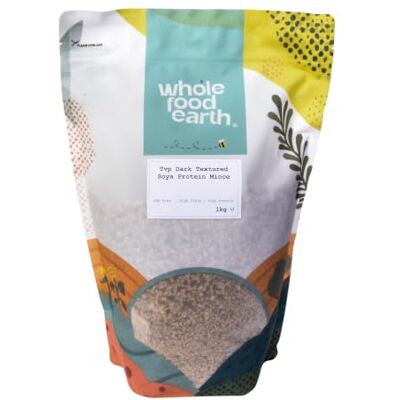 Wholefood Earth TVP Soja-Protein Hackfleisch Vegan, GMO-frei, ohne Zucker 1kg Wholefood Earth TVP Soja-Protein Hackfleisch Vegan, GMO-frei, ohne Zucker 1kg