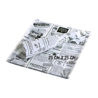 FRITZTOWN Deli Paper 25×25 cm Weiß 2000 Blatt Unbeschichtetes Einschlagpapier & Burger Papier Fettabweisendes Food Paper für Burger, Pommes, Sandwich, BBQ & Street Food FRITZTOWN Deli Paper 25×25 cm Weiß 2000 Blatt Unbeschichtetes Einschlagpapier & Burger Papier Fettabweisendes Food Paper für Burger, Pommes, Sandwich, BBQ & Street Food