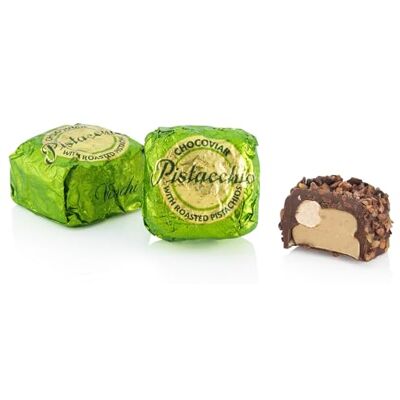 Venchi – Chocoviar Pistazie, 1 kg – Pralinen mit krokanten, ganzen Pistazien, Toffee-Granulat und Kakao Nibs – Glutenfrei Venchi – Chocoviar Pistazie, 1 kg – Pralinen mit krokanten, ganzen Pistazien, Toffee-Granulat und Kakao Nibs – Glutenfrei