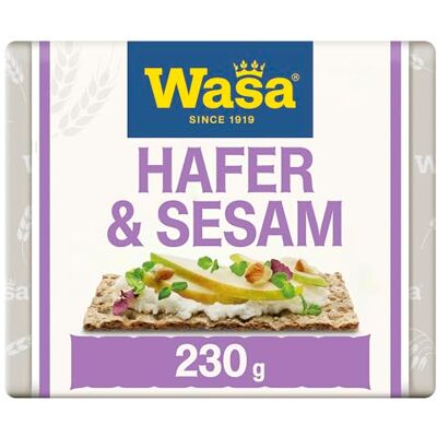 Wasa Spezialitäten Knäckebrot Hafer & Sesam, 12er Pack 230g Wasa Spezialitäten Knäckebrot Hafer & Sesam, 12er Pack 230g